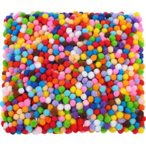 Shappy 2000 Pcs 6 mm Mini Pom Poms for Craft Making, Christmas Small Pom Balls Bulk Holiday Hobby Supplies and DIY Crafts Decorations (Multicolored)