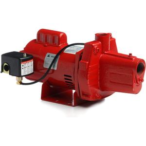 Red Lion RJS-100-PREM 1 HP, 23 GPM, 115/230 Volt, Premium Cast Iron Shallow Well Jet Pump, Red, 602208
