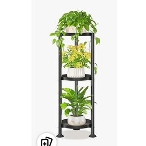 LASZOLA 3 Tier Black Corner Plant Stand Indoor for Large Tall Flower, Heavy Duty Sturdy Metal Vertical Tiered Planters Holder for Patio, Multi Level Wrought Iron Organizer Décor for Modern Farmhouse