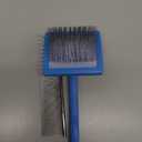 2PCS Slicker Brush for Dogs & Pet Comb,Professional Dog Grooming Brush (Goldendoodles,Poodles,Labradoodles) with Extra Long Pins to Effectively Remove Tangles, Knots and Mats (Blue, Large)