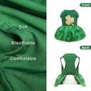 Idepet St. Patrick's Day Dog Dress with Bow Dog Tulle Skirt for Small Dog Girls Green Puppy Dress Cat Apparel Pet Holiday Outfits (Green 2, Large) (Large (Pack of 1))