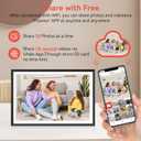 Frameo 10.1 inch Digital Picture Frame, Smart WiFi Digital Photo Frame with 32G Memory, HD Touch Screen, Auto-Rotate, Slideshow, Easy Setup, Share Photos and Videos Anywhere(Black)