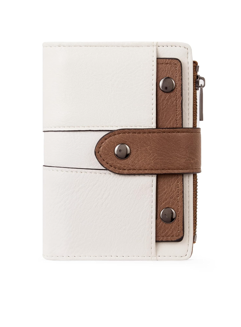 CLUCI Small Wallet for Women Leather Slim Womens Wallet Bifold Multi Card Holder Organizer Designer with Removable ID Window