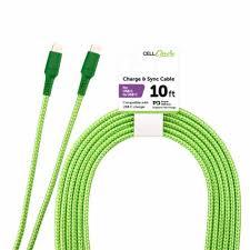 CellCandy Charge and Sync Cable - Green, 10 ft 