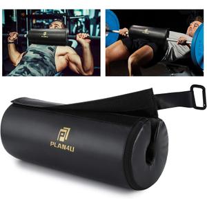 Barbell Pad for Bench Press Hip Thrust Weightlifting, Upgraded Board Press with 2 inches Non-Slip Thickness Leather Foam Pad Fits Standard Olympic Bars for Powerlifting Bench Workout (Black)
