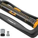 Melnor 65167AMZ XT Turbo Oscillating Sprinkler, 4,500 sq. ft., Quick Connect Bundle, 3Way Adjustable, Black, Yellow