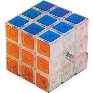 Rubiks Cube, Crystal Cube, Transparent 3x3 Cube Color-Matching Puzzle Game, Twisting Fidget Toy, Challenging Brain Teaser & Sensory Puzzle for Adults, Teens, & Kids, for Ages 8 & Up