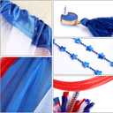 Hicarer 6 Pcs 4th of July Tutu Set Women Red White and Blue Accessories 250th Tutu Patriotic Costume Independence Day Favors