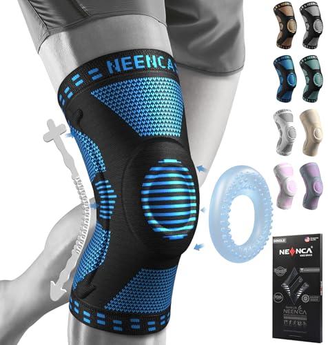 NEENCA Knee Brace for Women & Men, Medical Knee Support with Patella Pad & Side Stabilizers, Knee Compression Sleeve for Knee Pain, Meniscus Tear, ACL, Joint Pain, Runner, Workout - FSA/HSA Eligible, Medium Blue