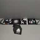 URMYWO Tummy Time Mirror Toys, High Contrast Black and White Baby Toys for Newborn, Baby Boy Girl Gifts, Visual Stimulation Learning Activity Cards, Soft Baby Book, Montessori Infant Toys 0-12 Months