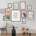 YESKAY 8.5x11 Picture Frame 3 Pack,Brown Wooden Frame with Tempered Glass,Display Pictures 6x8 with Mat or 8.5 x 11 Without Mat,8.5 by 11 Photo Frame for Wall or Tabletop