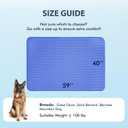 MICROCOSMOS Summer Cooling Mat & Sleeping Pad- Water Absorption Top, Materials Safe, Easy Carry, EZ Clean. Keep Cooling for Pets, Kids and Adults.(Navy Blue, 59" x 40")