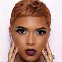 Short Pixie Cut Human Hair Wigs for Black Women Short Wigs Human Brazilian Hair Light Brown Glueless Non-Lace Wig #30 Color for African American Natural Look