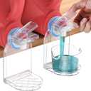 Clear Laundry Detergent Dispenser Cup Holder & Nozzle Force-Saving Switch, Drip Catcher, Soap Dispenser, laundry room organization decor (Clear 2 Pack)