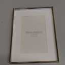 MIMOSA MOMENTS 6x8 Metal Picture Frame with Mat for 4x6 Photo, Shadowbox Frame for Tabletop Display (Brass, 4X6)