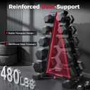 Dumbbell Rack Stand Only, Weight Rack for Dumbbells Compact A-Frame Home Gym Space Saver, 480 LBS Weight Capacity
