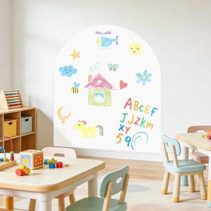 Magnetic WhiteBoard for Wall 40" x 32" Self-Adhesive Magnete Dry Erase White Board Sticker with Magnet Accessories Magnetic Wall Decal Peel and Stick Magnetic Wall Decal for Kids Playroom