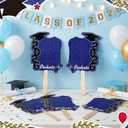 Gilprop 24 Pcs Graduation Cutout Face Fans with Handle Double Sided Personalized Grad Party Supplies Class of 2026 Grad Photo Props Blank DIY Photo Frame Graduation Party Souvenirs