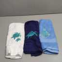 3 Pcs Sea Turtle Hand Towels for Bathroom Sea Turtle Bathroom Decor Gifts 100% Cotton Embroidered Coastal Beach Hand Towels 27.6 x 15.7 Inch Soft Absorbent (Light Blue, Blue, White)