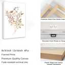 6Pcs Watercolor Flower Wall Art Colorful Wildflowers Canvas Botanical Prints Neutral Floral Poster Neutral Vintage Picture Boho Painting Minimalist Bouquet Wall Decor for Living Room Bedroom Framed (yellow)