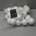 Juvale 3-Inch Foam Balls for Crafts - Smooth Foam Balls for Painting, Easy-to-Cut Craft Supply & Educational Classroom Supply - 3 in, Pack of 24, White