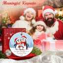 2 x Family of 3 Christmas Ornament 2025 - Our First Christmas As A Family of Three Ornament, Baby First Christmas Ornaments for New Parents, Newborn, Mom and Dad Gifts Ideas Ceramic Hanging Decor