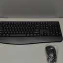 Wireless Keyboard and Mouse Combo, Full-Sized 2.4GHz Wireless Keyboard with Comfortable Palm Rest and Optical Wireless Mouse for Windows, Mac OS PC/Desktops/Computer/Laptops (Black)