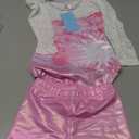 Blaward Girls Gymnastics Leotards with Shorts - Sparkly Long Sleeve Dance Ballet Athletic Leotard for Kids Teens Ages 5-6Y