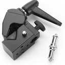 PHOCUS Super Clamp with Standard 5/8" Stud for Photography Studio Video Camera Lighting, Max Load 33lb /15kg, for Round Pipe and Flat Surface