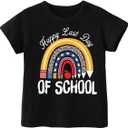 Last Day of School Shirt, Toddler Boys Girls Kids Graduation Shirts, Happy End of School Year Funny Graphic Tee Tops, 2-8T
