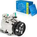 PHILTOP 58185 AC Compressor for Sonata 2002-2005 2.7L, Tucson 2006-2009 2.7L, Optima 2002-2006 2.7L, Sonata 1999-2001 2.5L, Optima 2001 2.5L, 57185 9770138171 Air Conditioning Compressor