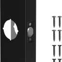 Door Knob Reinforcement Plate, Matte Black, Fits 1-3/4" Doors, 2-3/8" Backset, Door Lock and Door Knob Cover Plate, Deadbolt Cover Plate Reinforce and Repair Wood or Metal Doors
