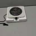 Proctor Silex Portable Electric Stove, Stainless Steel Single Burner Cooktop, Compact, Adjustable Temperature Hot Plate, 1200 Watts, White (34106)