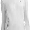 Spyder Womens Quarter Zip Pullover - Performance Fleece 1/4 Zipper Mock Neck Sweatshirt - Athletic Quarter Zip Pullover Women (Large, White)