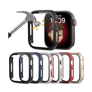 6 Pack Hard PC Case with Tempered Glass Screen Protector 44mm for Apple Watch SE 3/SE(2nd) Series 6/SE/5/4,Rontion Ultra-Thin Scratch Resistant Full Protective Bumper Cover for iWatch 44mm Accessorie