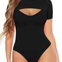 MANGOPOP Cutout Bodysuits for Women  Body Suit Tank Top for Going Out L