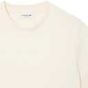 Lacoste Women's Crew Neck Short Sleeve Regular Fit Branding T-Shirt (Beige), Size 36