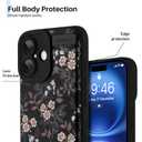 Ufbara Compatible with iPhone 16 Case for Women Men, Cute Flower
