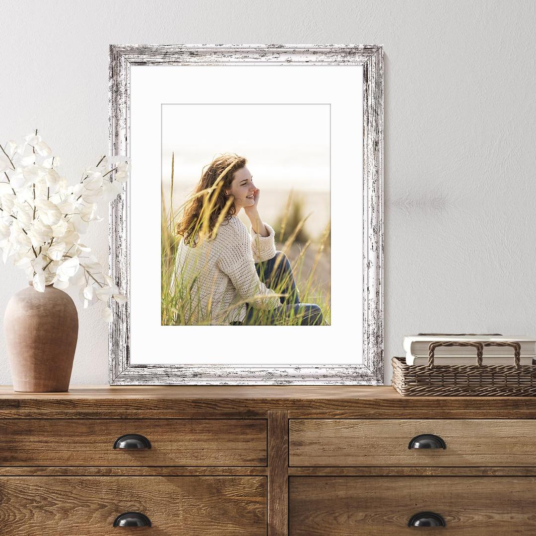 TWING 11x14 Rustic Picture Frames, Distressed White Photo Collage Frame for Wall Decor Display Pictures 8x10 with Mat or 11x14 without Mat, Large Gallery Collage Picture Frames for Wall Mounting TWING 11x14 Rustic Picture Frames, Distressed White Photo Collage Frame for Wall Decor Display Pictures 8x10 with Mat or 11x14 without Mat, Large Gallery Collage Picture Frames for Wall Mounting