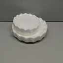 LIYH 24 Pcs White Plastic Plates Reusable - Unbreakable Party Plates, Microwave & Dishwasher Safe Camping Plate Sets Perfect for Parties, Birthday, Picnics, BPA Free (12Guests)