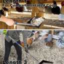 Large Chicken Poop Scooper, Chicken Coop Accessories,Metal Litter Scooper For Chicken,Chicken Coop Cleaning Tools,Heavy Duty Poop Shovel For Chicken Coop Accessories,Chicken Coop Must Haves (Black)