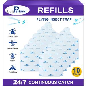 10 Pack Flying Insect Trap Refill Compatible with Bug Parking BP001