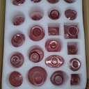 RUCKAE Pink Flower Vase in Bulk 22 Glass Bud Vases Vintage Small Vases for Centerpiece Table Wedding Decorations Home Decor Party (Pink)