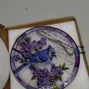 Stained Glass Window Hanging 7.8 in Memorial Ornaments with Poem Sympathy Gifts for Loss of Loved One Sun Catchers Indoor Window Bird Ornaments Suncatcher Decor