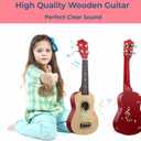 21 Inch Wooden Kids Toddler Child Children Acoustic Guitar Musical Instruments Ideal for 3-9 Year Old Boys Girls Gifts (Burlywood), Mini