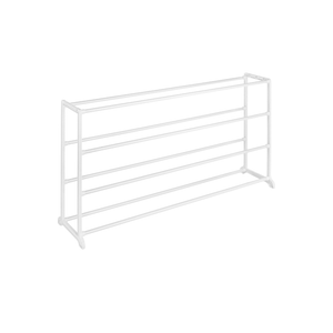 Whitmor 4 Tier 20 Pair Floor Shoe Rack - White