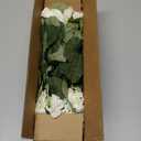 Artificial Geranium Fake Flowers for Outdoors Decoration, 6 Bundles Silk Geraniums White Flower UV Resistant Look Real Faux Plants for Front Door Garden Porch Planter Patio Balcony Yard Indoor Home