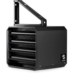 Stelpro Oxford Electric Unit Heater, 5000W / 240V, 11 5/8 L x 13 1/16 H x 12" D, Heavy-Duty Heater with Built-In Thermostat and Adjustable Louvers, Wall or Ceiling Mount (ARUH5TCHAR) Charcoal