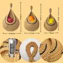 Hanging Storage Basket - 3 Pcs Hanging Fruit Baskets for Kitchen Boho Woven Wall Baskets for Restaurant Wall Home Organizing Fruits Vegetable Potato Kitchen Storage(Brown)