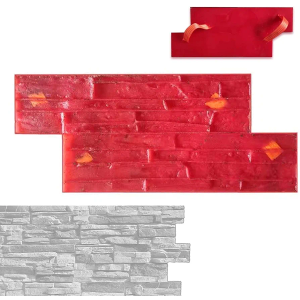 Realistic Stone Texture Stromatolite Concrete Molds Concrete Texture Mat Concrete Seamless Stamp Mat Polyurethane Stone Wall Texture Skin Concrete Stamp Mat Outdoor Landscaping Stone Forms